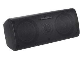 Monoprice satellite speaker wall-mount brackets enable secure placement on walls.