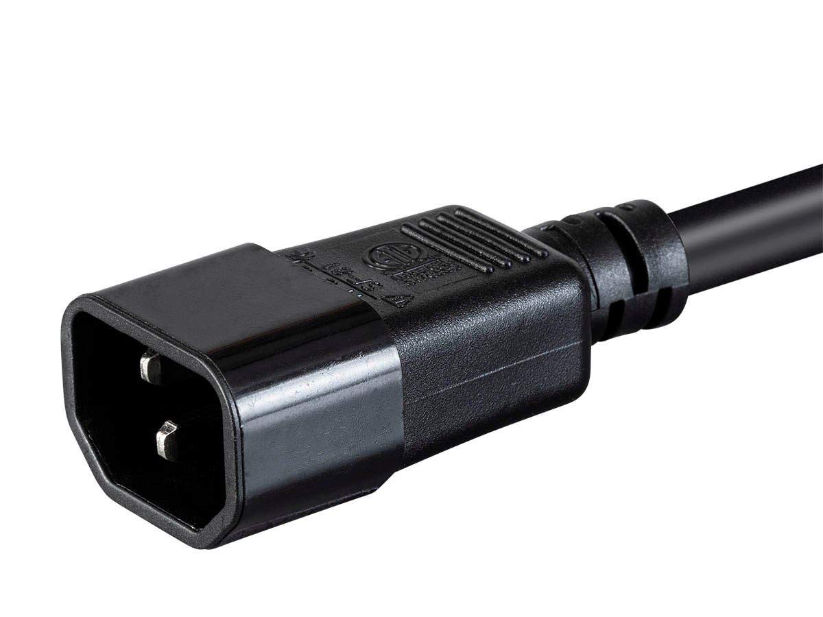 Monoprice server power connection cable in data center setup for reliable uptime.