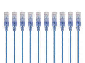 Monoprice cable cross-section close-up showing slim profile and space-saving benefit