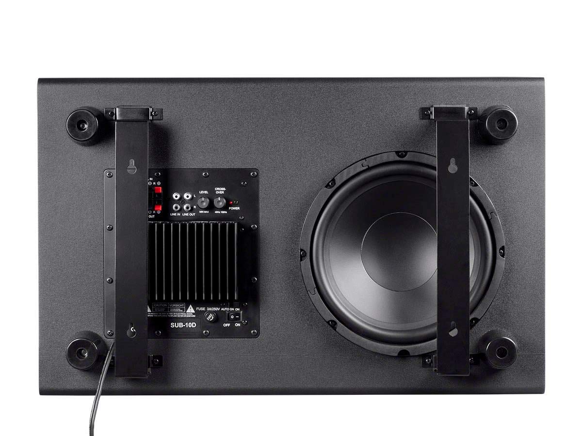 Monoprice SSW-10 ported design emphasizes enhanced bass from a small cabinet