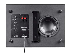 Monoprice SSW-8 8-inch woofer delivering deeper bass from a slim cabinet.