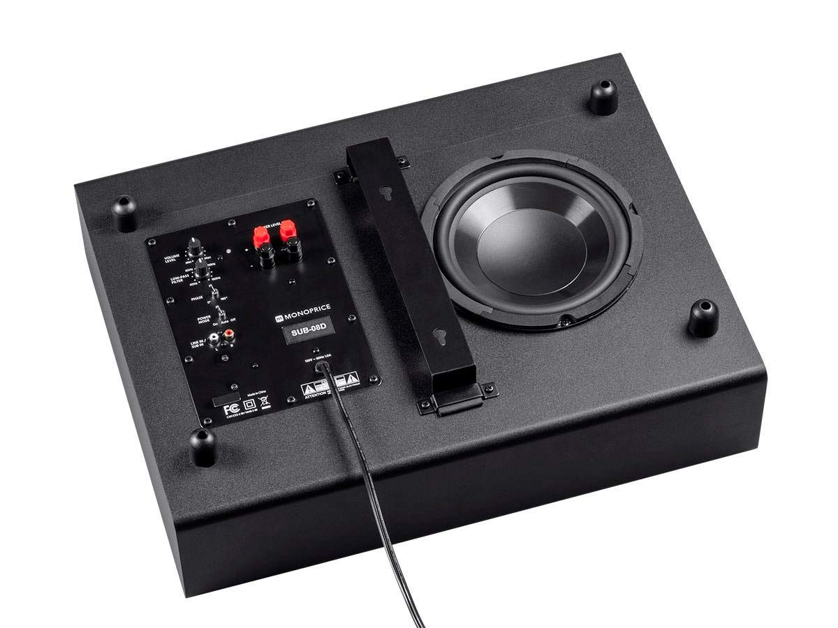 Monoprice SSW-8 low-profile enclosure designed for space-saving setup.