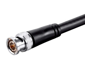 End-to-end 0.303 inch diameter Monoprice Viper RG6 cable for easy routing.