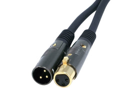 Monoprice front view of gold-plated XLR connector showing secure contact and durable housing