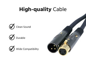 Monoprice cable close-up of braided shield and 16AWG jacket offering noise protection