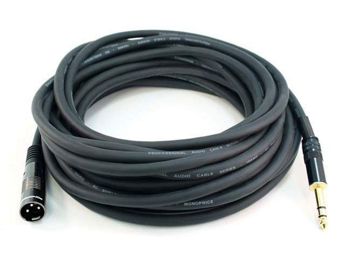 Monoprice gold-plated connectors ensure durable, corrosion-resistant contact.