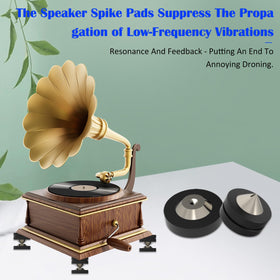 Monosaudio close-up stainless steel spike, durable rigid support for clearer sound