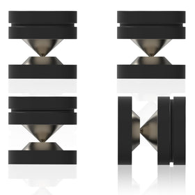 Monosaudio front view packaging showing four spikes and pads, reliable protection