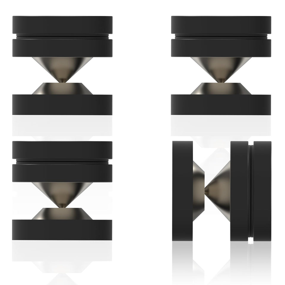 Monosaudio front view packaging showing four spikes and pads, reliable protection