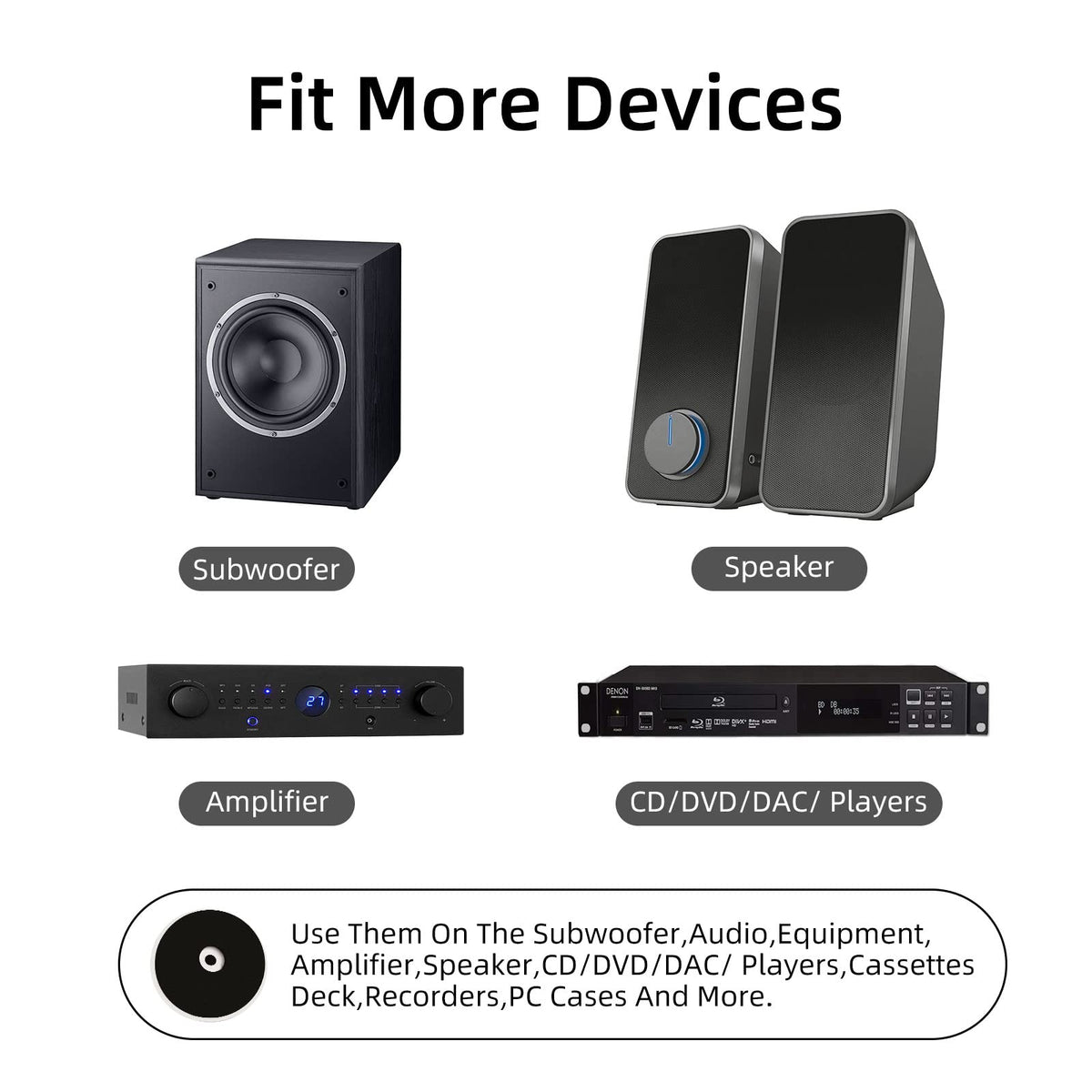 3M adhesive installation option shown for quick upgrades on amps