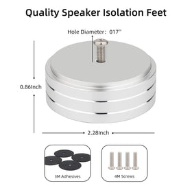 Side grooves on Monosaudio feet enhance aesthetics and damping