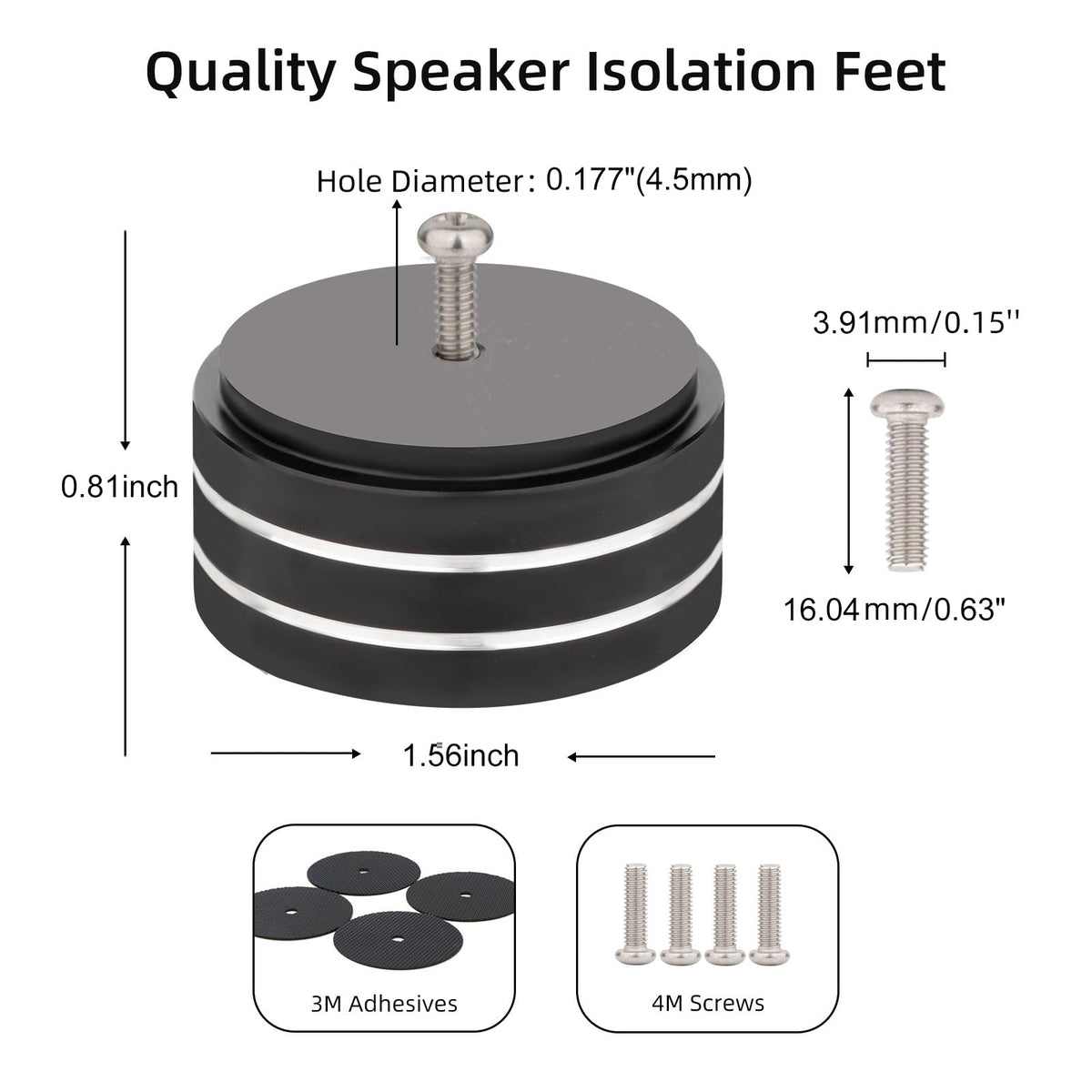 Monosaudio feet installed under a subwoofer showing reduced vibration and tighter bass benefit