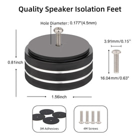 Monosaudio feet installed under a subwoofer showing reduced vibration and tighter bass benefit