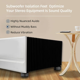 Monosaudio closeup of aluminum core showing solid construction and vibration control benefit