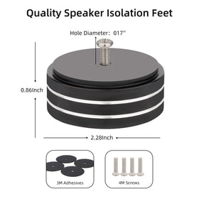 Monosaudio turntable feet enhance stability and improve bass response.
