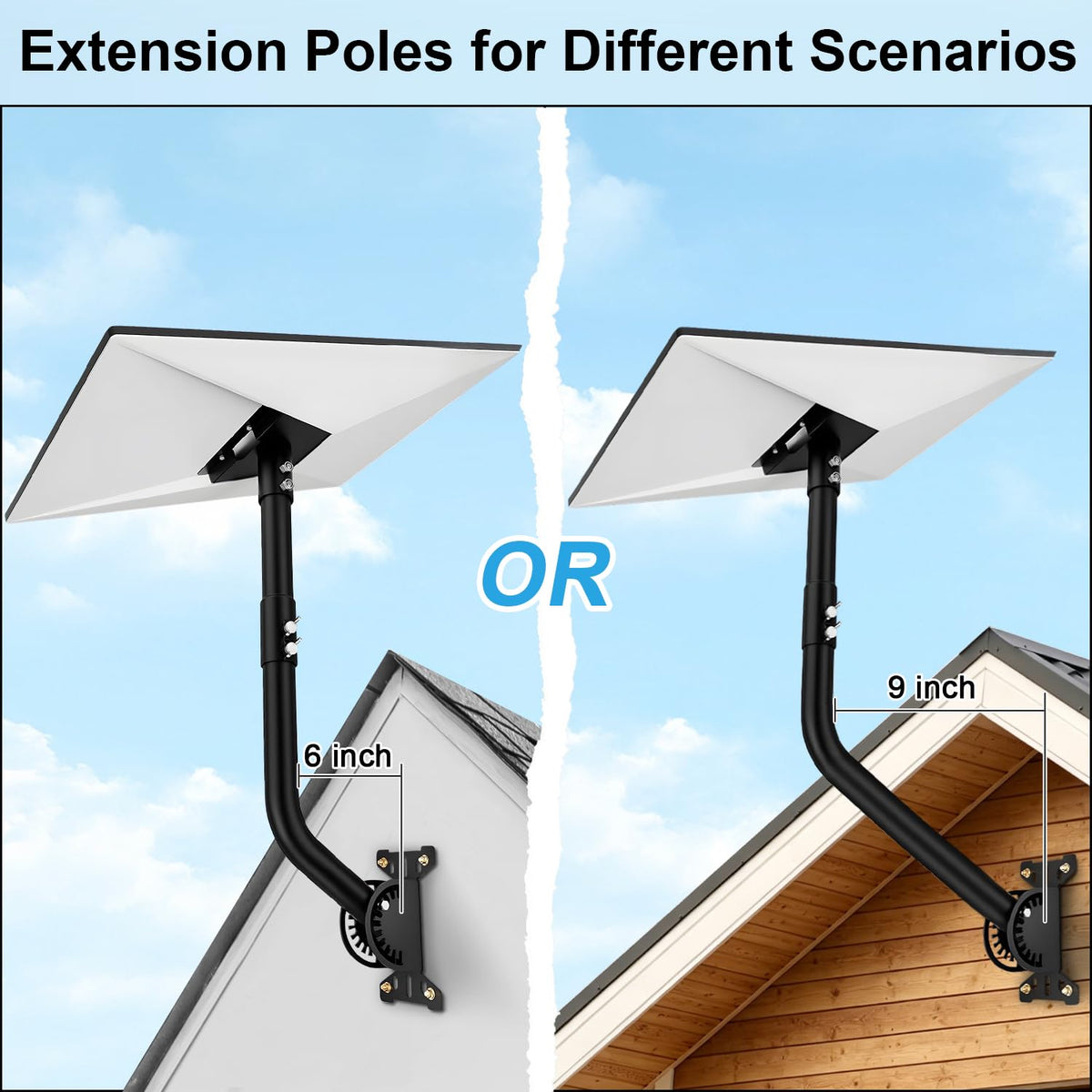 MONOJOY close look at 8 and 10 inch extension poles for adaptable clearance