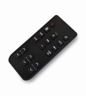 MONSIATUG button close-up highlighting tactile keys for reliable soundbar operation