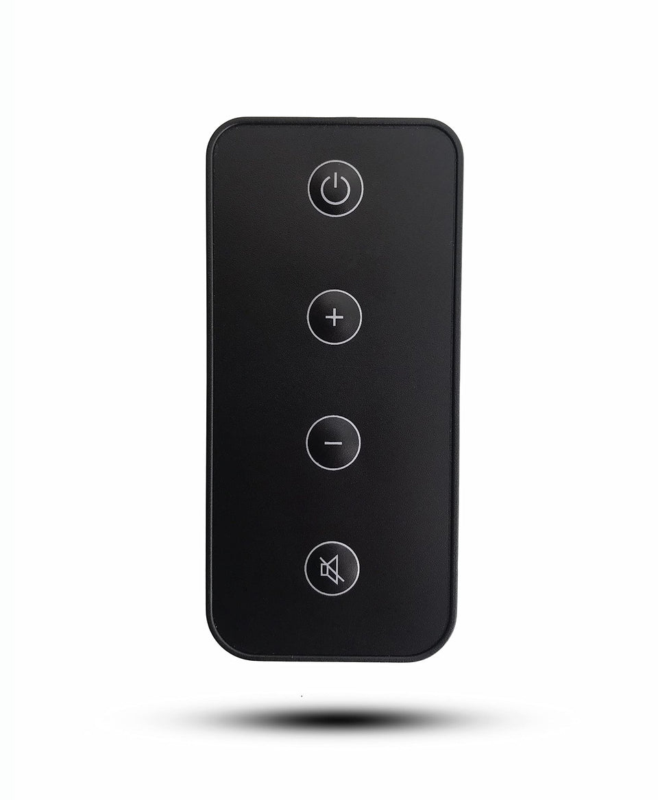 MONSIATUG remote front view showing buttons and quick control benefit