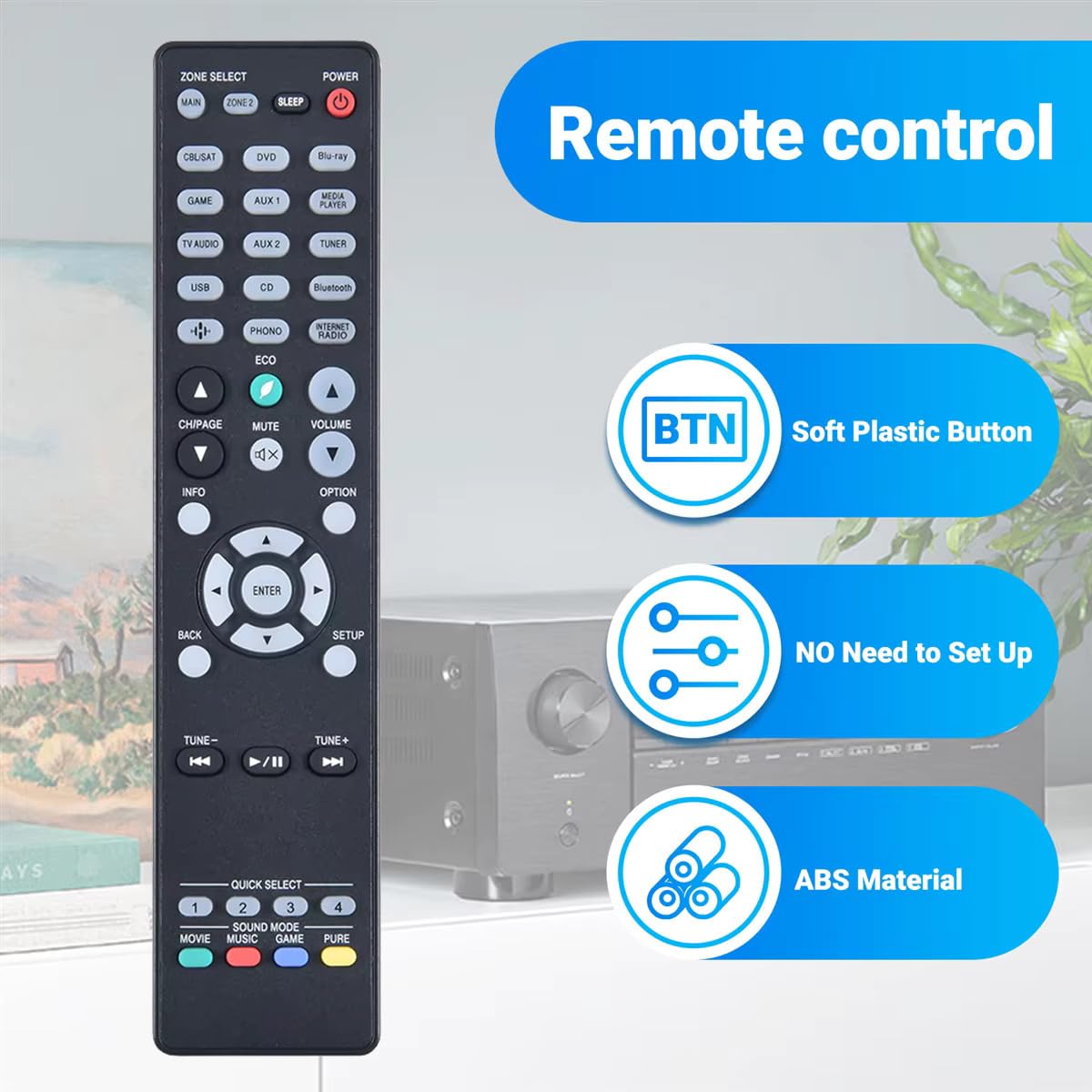 MONSIATUG remote held in hand for scale benefit: ergonomic compact size