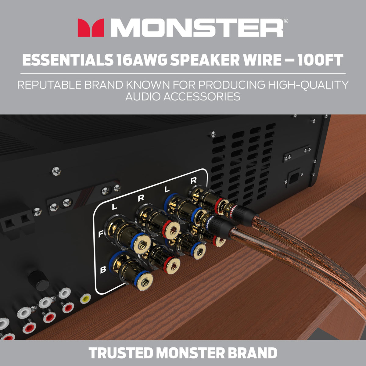 Monster packaging label and warranty card highlighting limited lifetime protection benefit