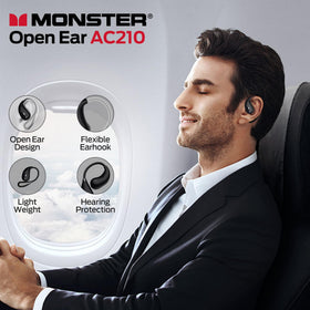 Monster AC210 driver detail highlighting dual 12mm drivers and clarity