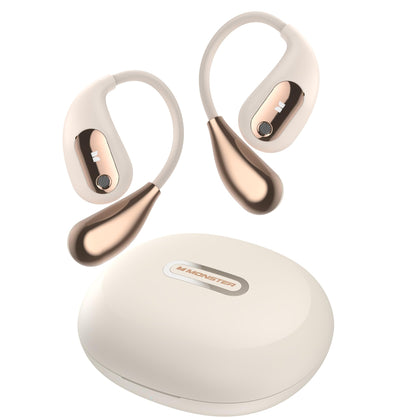 Monster AC210 front view showing open-ear shape and comfort
