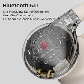 Monster AC225 held in hand for scale showing ultra-light 5.1g earbuds for all-day comfort