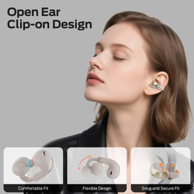 Monster AC228 side clip detail highlighting flexible memory alloy for secure fit