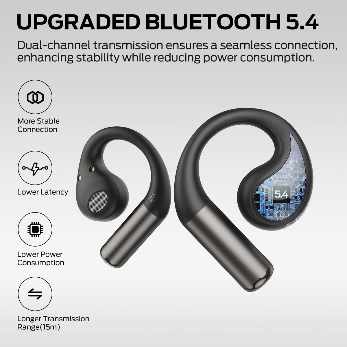 Monster AC335 open-ear comfort: ergonomic fit that stays secure.