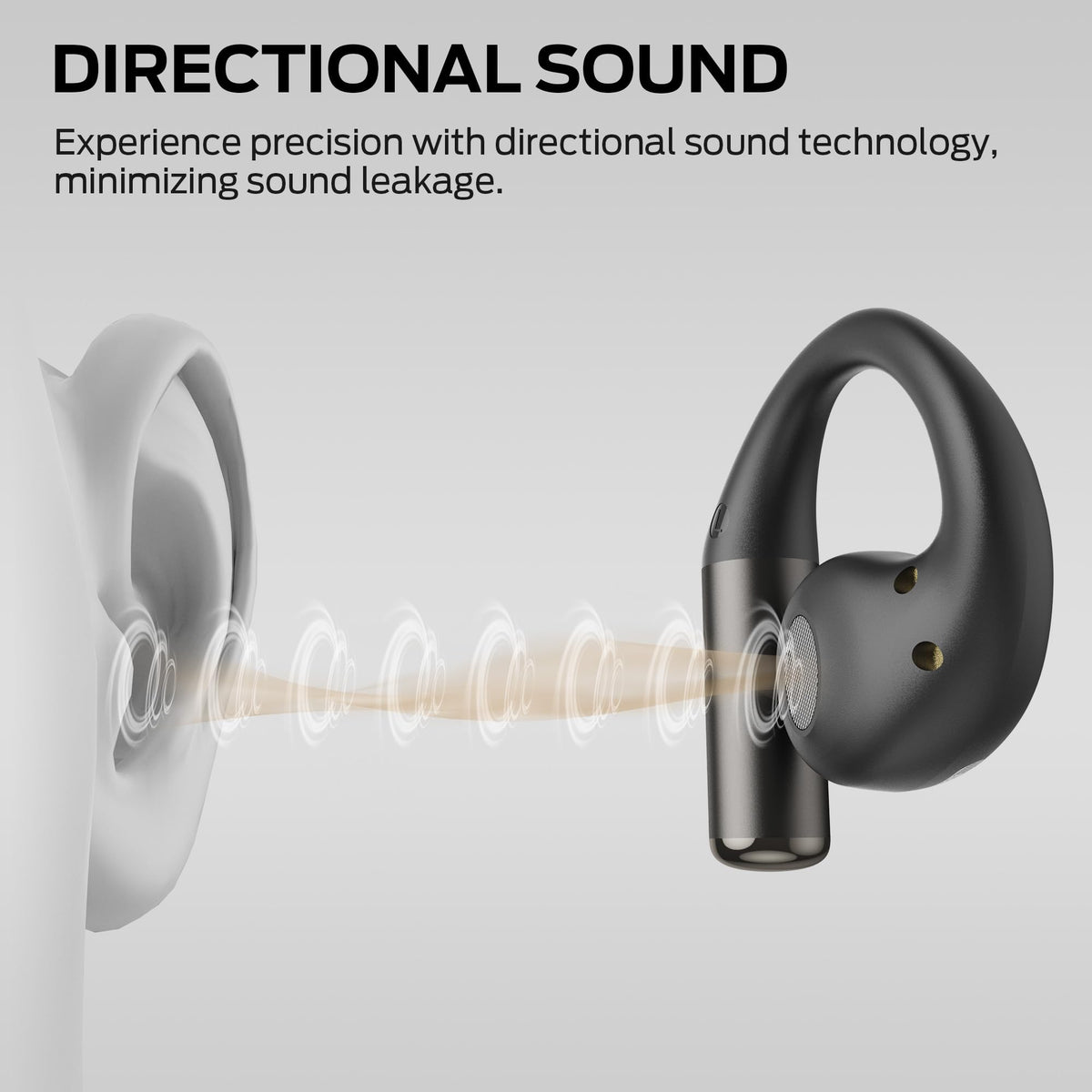 Monster AC335 stereo open-ear sound: immersive highs while staying aware.
