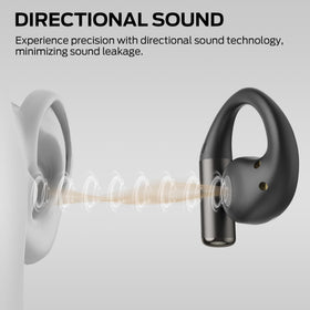 Monster AC335 stereo open-ear sound: immersive highs while staying aware.