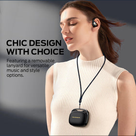 Monster AC520 sliding handbag case demonstrating secure storage and on-the-go charging benefit