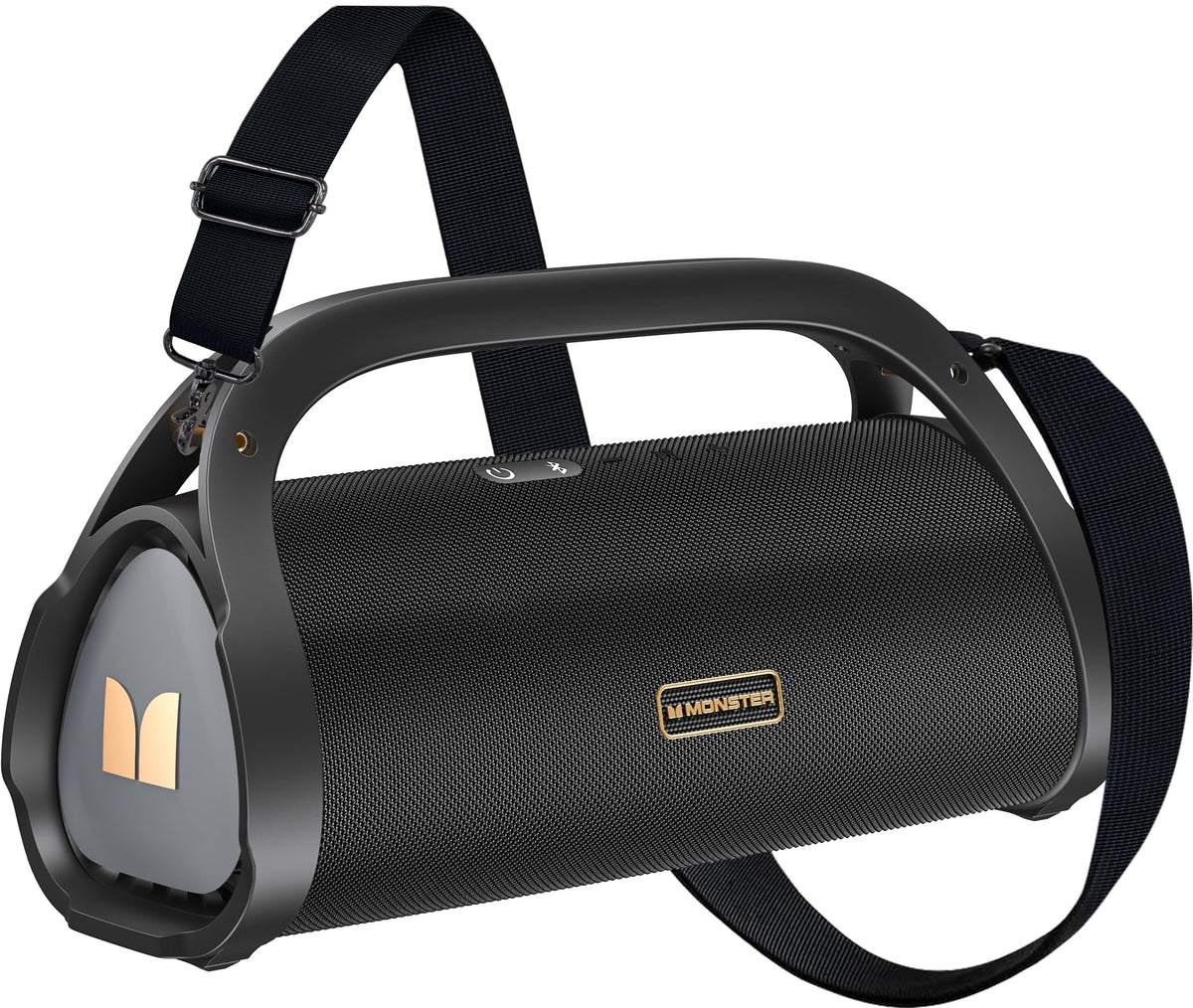 Monster Adventurer Max front view showing rugged outdoor-ready design and gold finish.