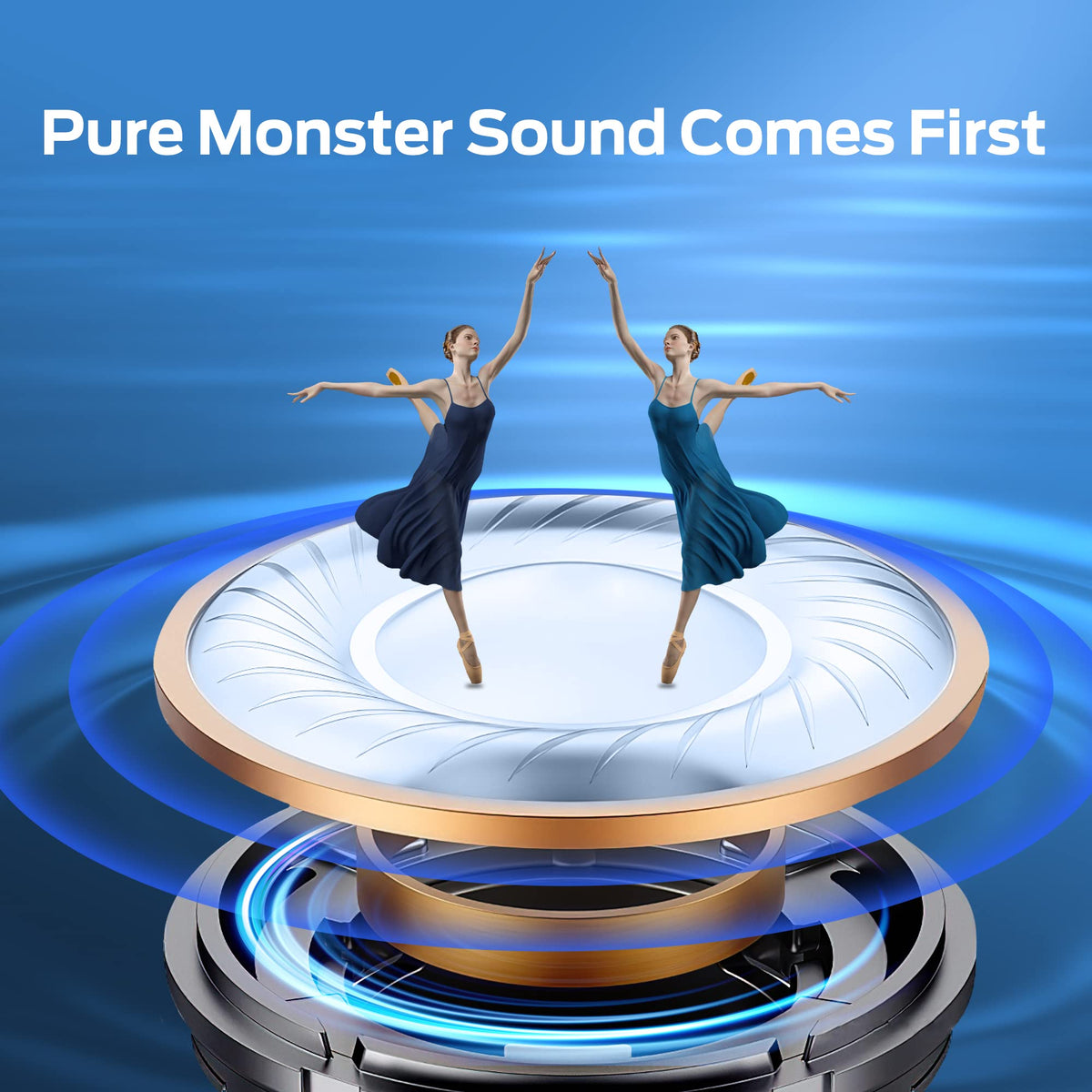 Monster Aria close-up of over-ear sound cavity highlighting engineered audio delivery