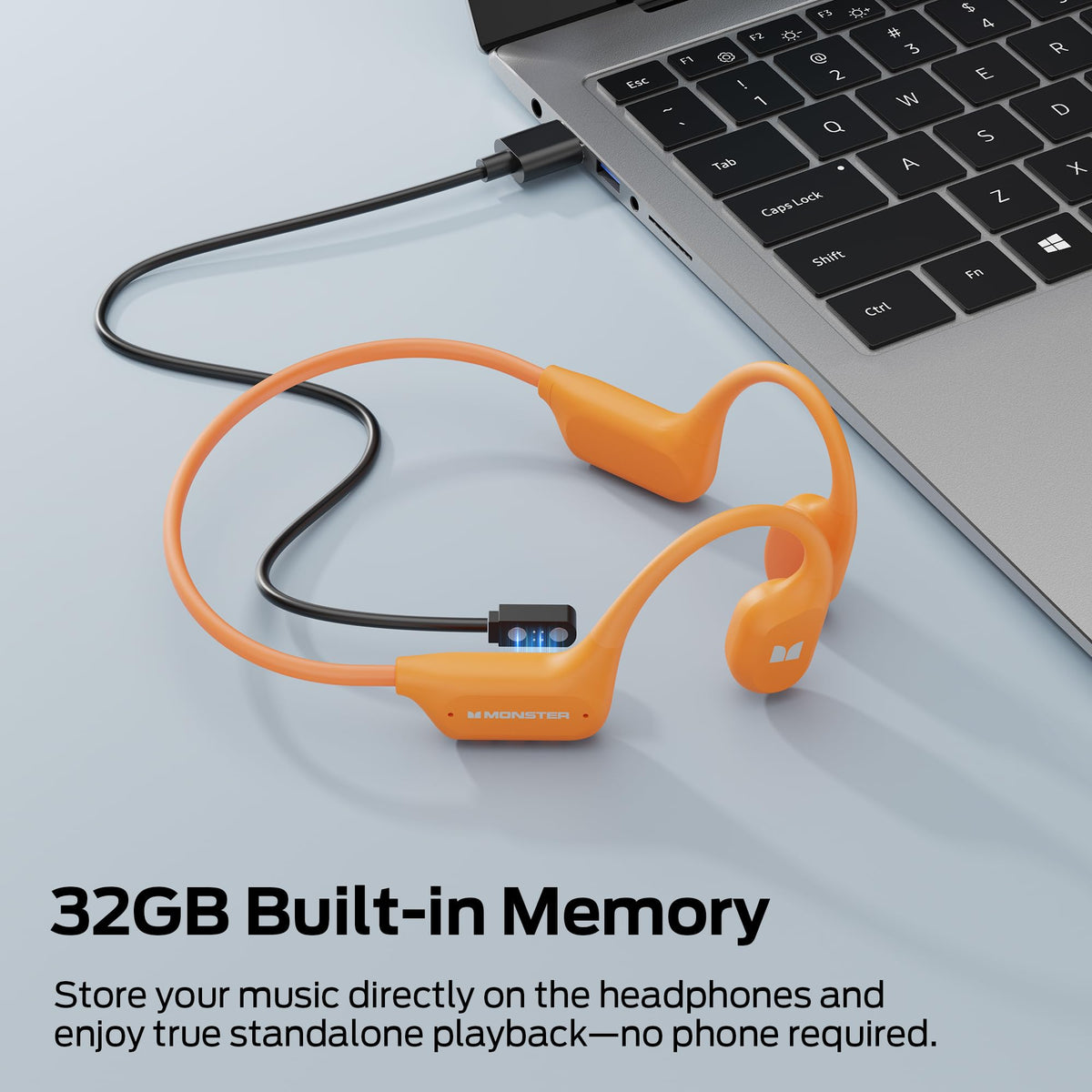 Monster BC300 IPX8-rated waterproof headphones for rain and sweat.