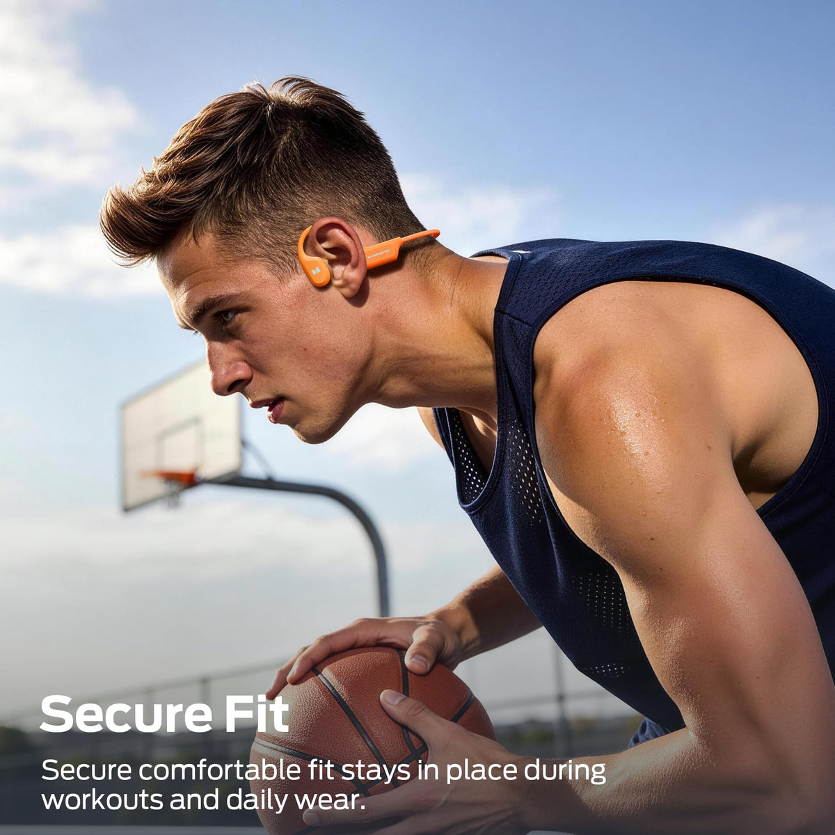 Monster BC300 open-ear headphones with sweat-ready design for intense workouts.