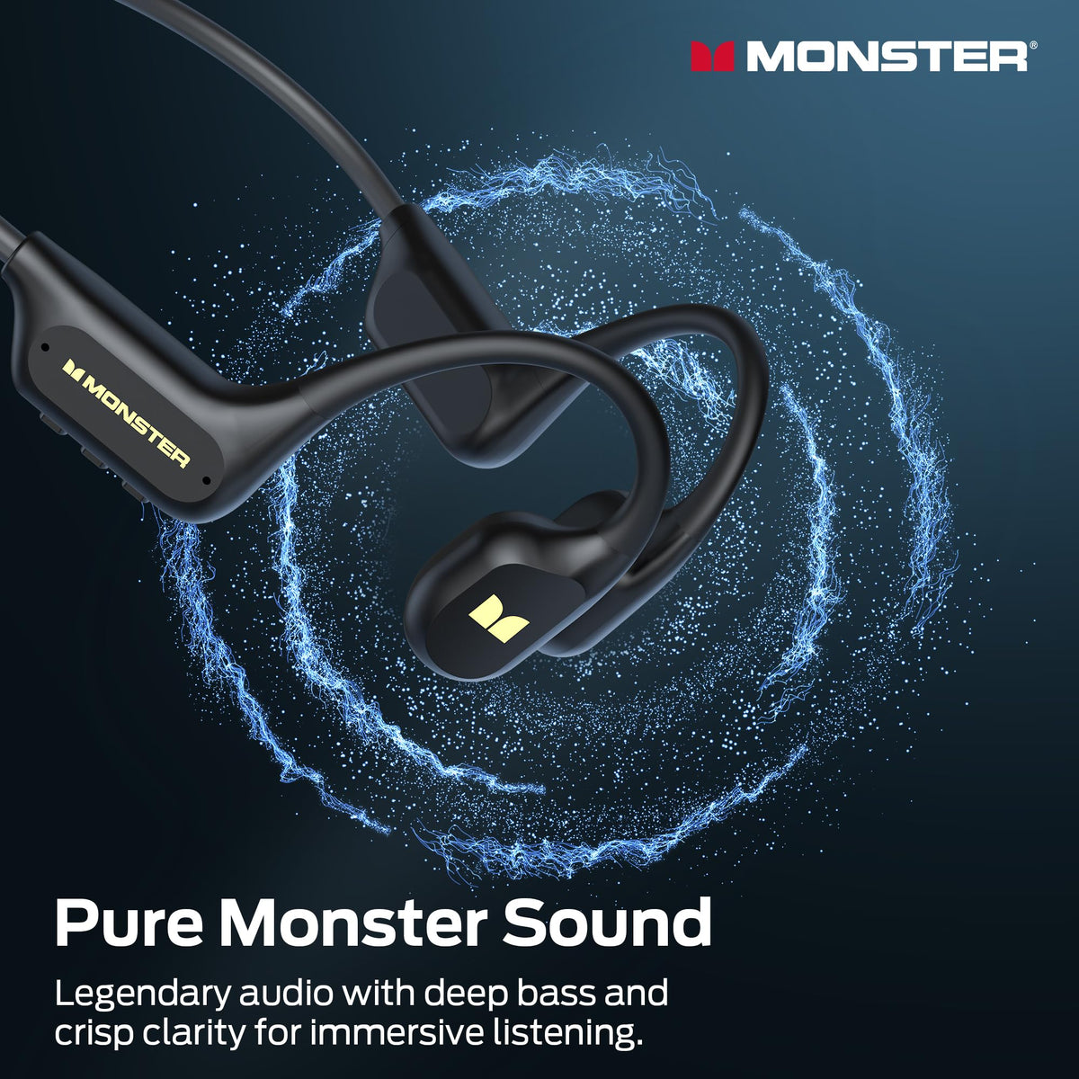 Monster BC300 side profile demonstrating memory-frame fit and stable sport placement