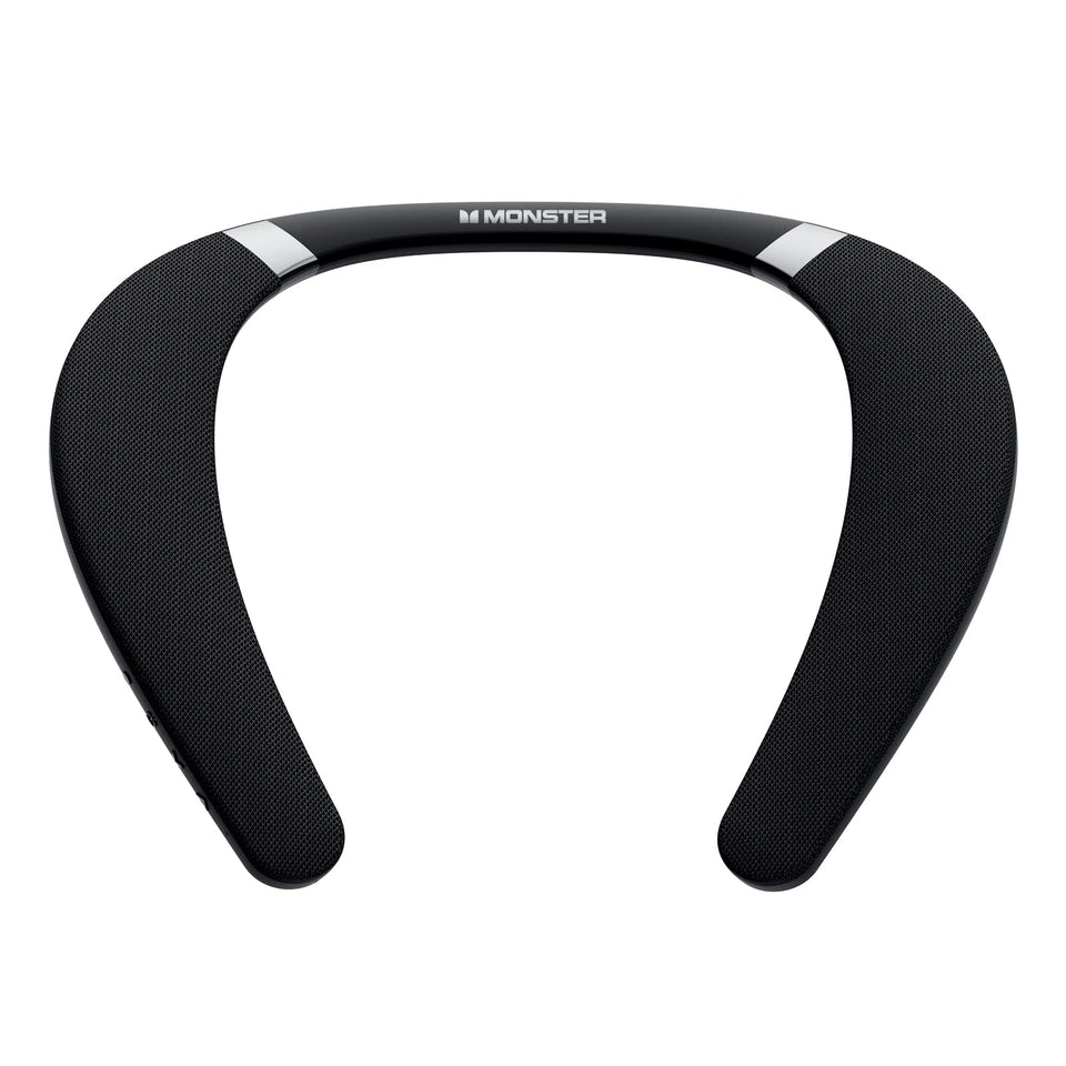 Monster Boomerang neckband close-up showcases design for all-day comfort and wearability.