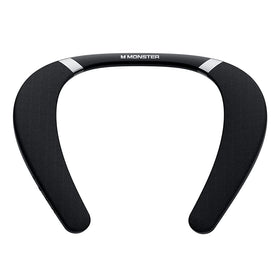 Monster Boomerang neckband speaker worn around the neck for immersive on-the-go sound.