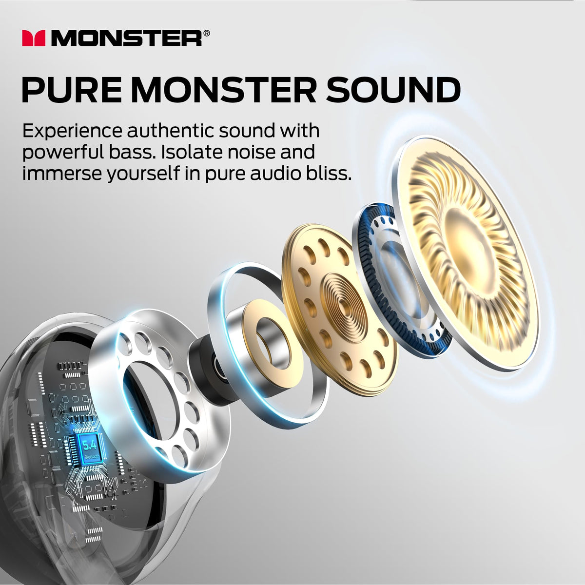 Monster Champion case-open charging shows easy recharging on the go.