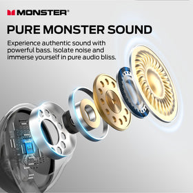 Monster Champion case-open charging shows easy recharging on the go.