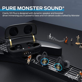 Monster Clarity 101Plus charging case USB-C port for fast convenient recharging