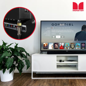 Durable Monster Essentials coax cable promotes dependable signal paths through everyday use