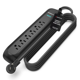 Monster front view showing six outlets and power switch for convenient protection