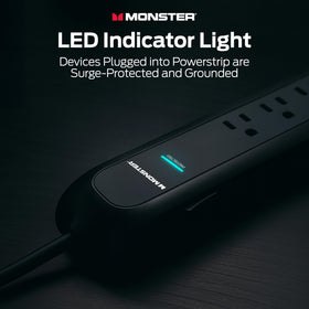 Monster LED indicator lights showing protection and grounding status clearly