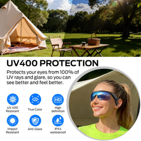 Monster polarized lens reducing glare and improving contrast
