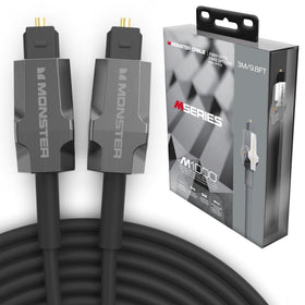 Monster M-Series front view showing cable and connectors for reliable digital audio