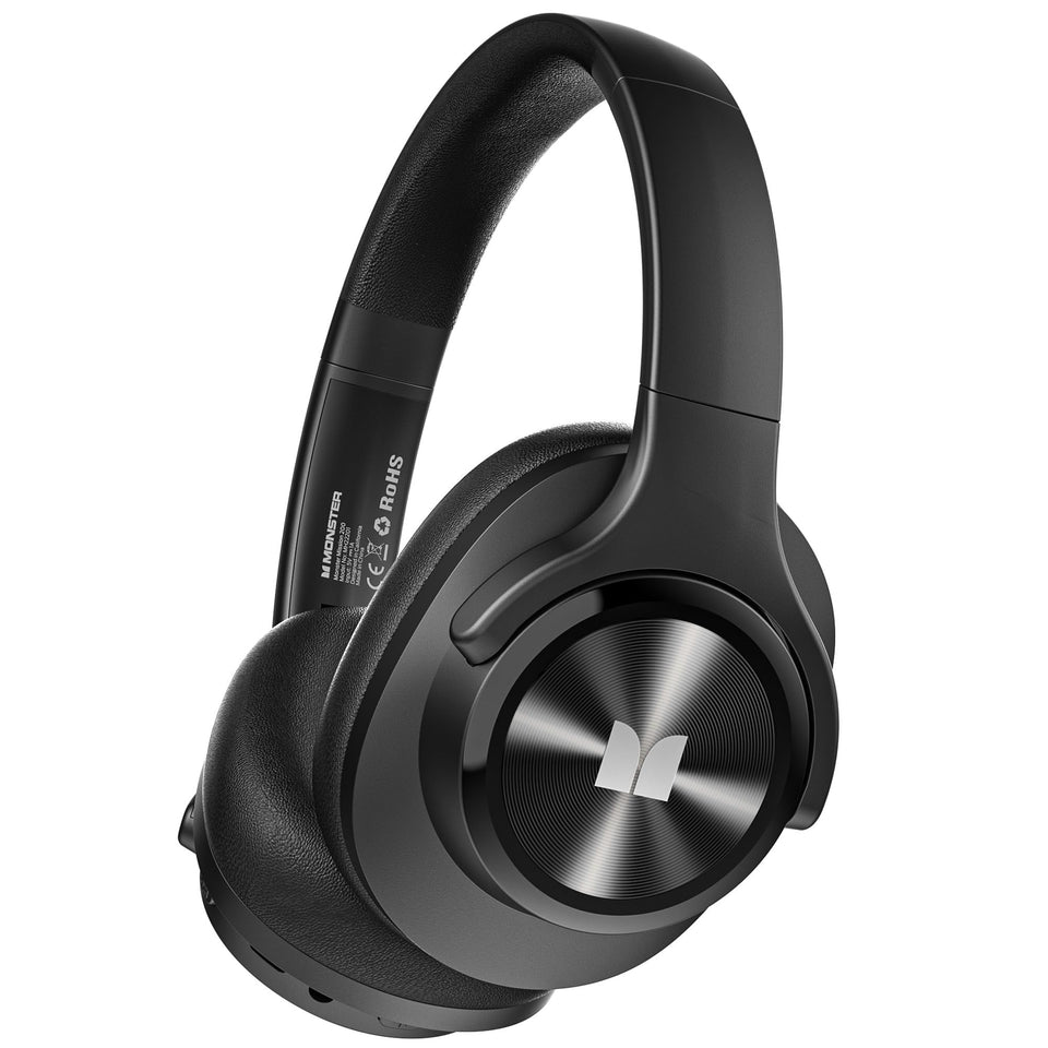 Monster Mission 200 headphones front view with deep bass and comfort
