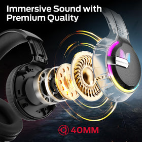 Monster Mission 320 earcup cushion detail showing soft protein-leather comfort