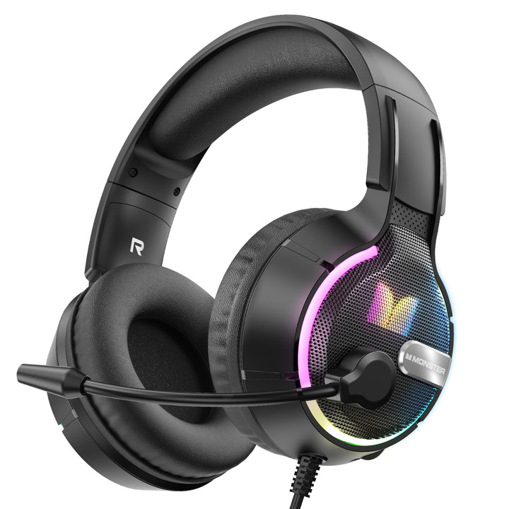 Monster Mission 320 front angle showing headset design and comfort
